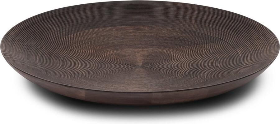 Riviera Maison Decoratieschaal Bruin fruitschaal donkerbruin Bangli ronde schaal dia 50 cm