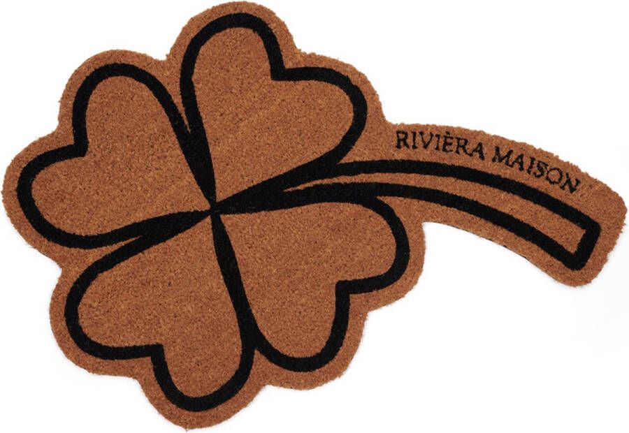 Riviera-Maison RM Clover Doormat Kokos PVC Naturel 88.0x60.0x1.5 cm