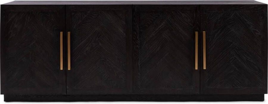 Rivièra Maison Elegant Sideboard in Donker Eiken van Gerecycled Hout en Ijzer met afmetingen 230x50x85 cm