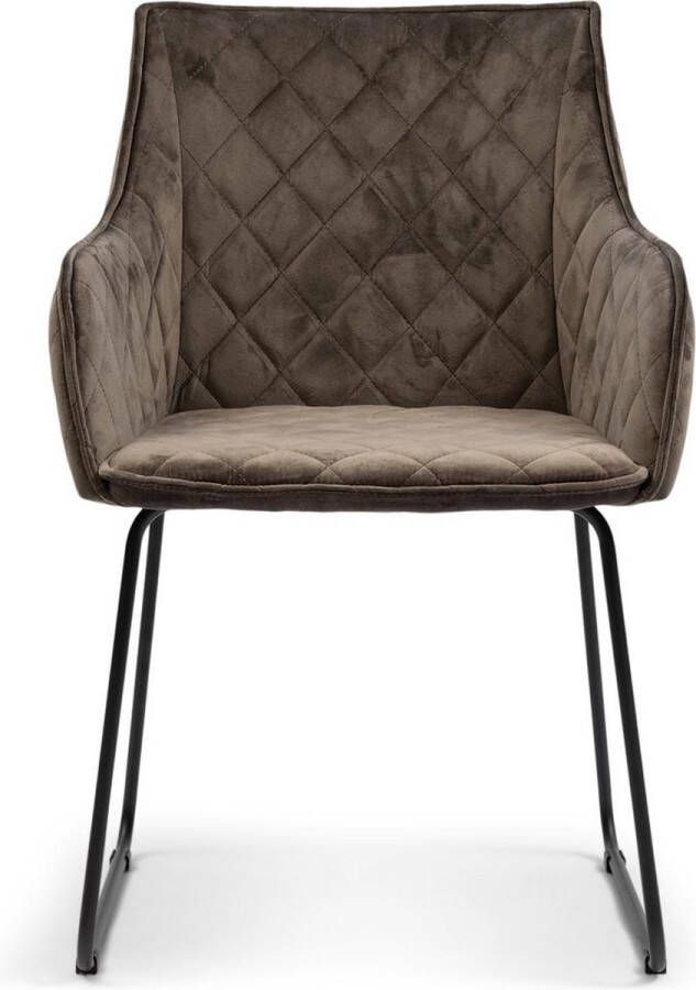 Rivièra Maison Eetkamerstoel Frisco Drive in A90 Anthraciet gemaakt van Polyester en IJzer Hoogte 83 cm