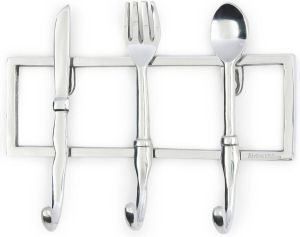 Riviera Maison Handdoekhaakjes Kitchen Cutlery Hook Zilver
