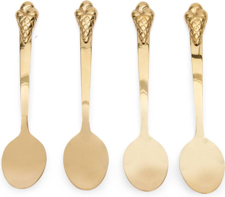 Riviera Maison Ijslepel Ijsschep RM Loves Ice Spoons Goud Set Van 4 Stuks
