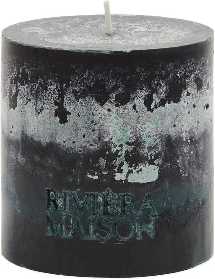 Riviera Maison Kaarsen Stompkaarsen Pillar Candle ECO 10x10 Zwart 1 Stuks