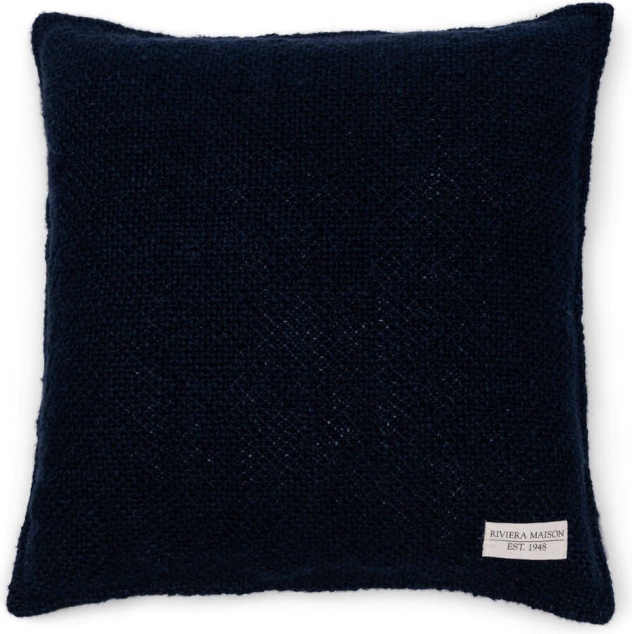 Riviera Maison Kussenhoes 50x50 Rough Linen Pillow Cover Blauw
