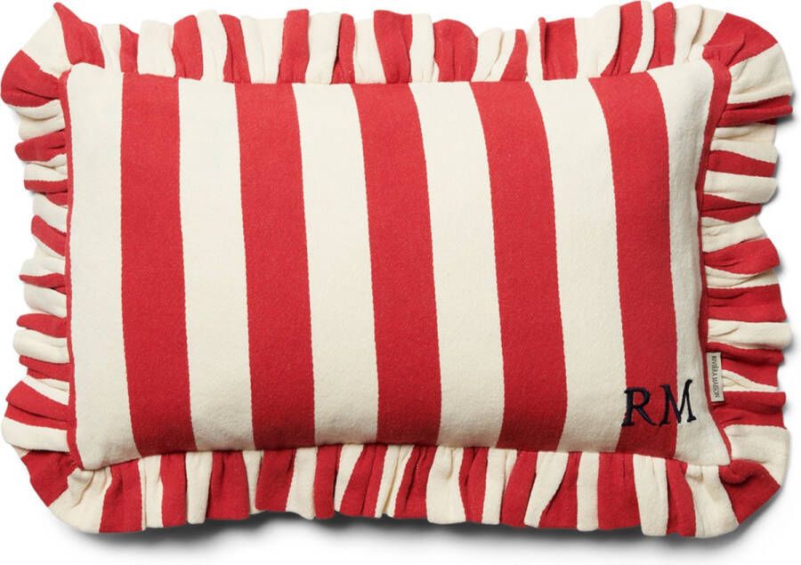 Riviera Maison kussenhoes Kussensloop 50x30 Sierkussen Deco Strepen RM Lourient Pillow Cover Rood Wit Katoen