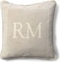 Riviera Maison Kussenhoes Kussensloop Sierkussen met logo RM Logo Pillow Cover 60x60 grijs Katoen - Thumbnail 1