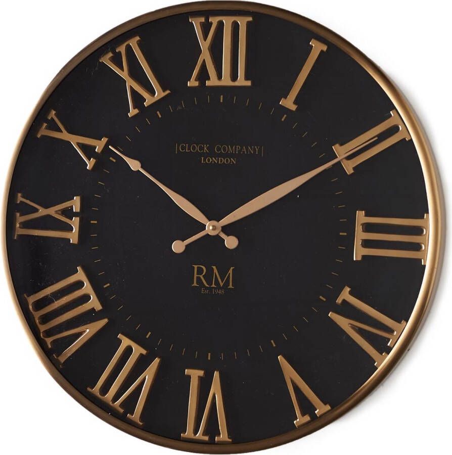 Riviera Maison Wandklok London Clock Company Zwart 1 Stuks