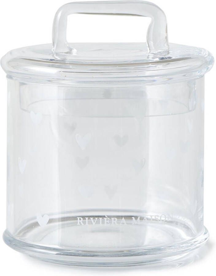 Rivièra Maison Elegante opslagpot van transparant glas met een hoogte van 12 cm