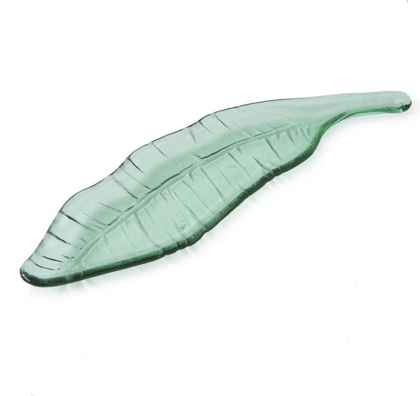 Riviera Maison Luscious Leaf Plate Decoratieve schaal groen Glas