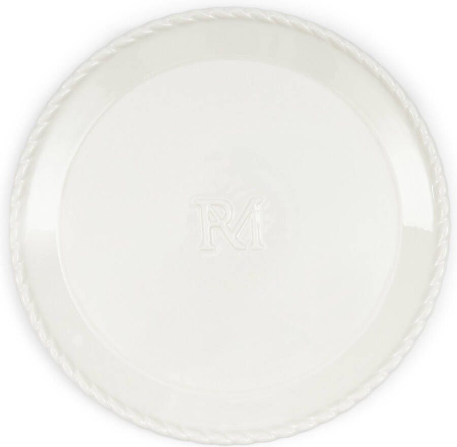 Riviera-Maison Ontbijtbord Plat bord Rond dinnerware Elegant Twist Breakfast Plate wit