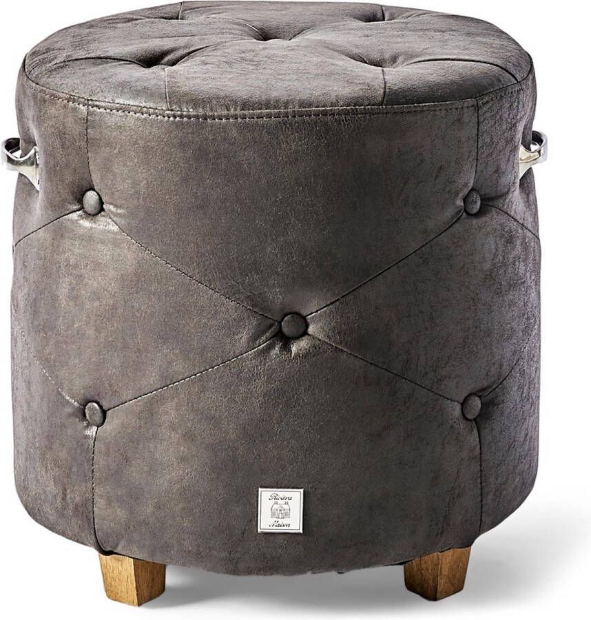 Rivièra Maison Riviera Maison Bowery Footstool Pellini Espresso (Ø) 45x (H) 48