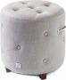 Rivièra Maison Riviera Maison Bowery Footstool linen Flax 46.0x48.0x48.0 cm - Thumbnail 1