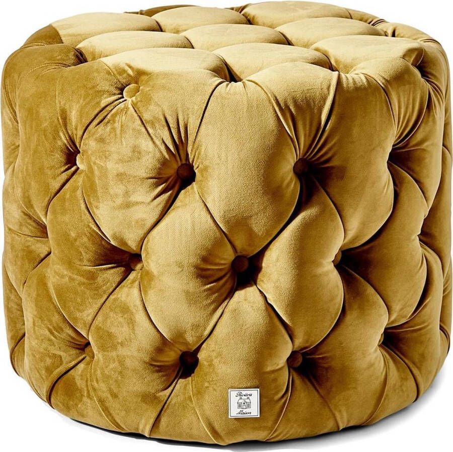 Rivièra Maison Riviera Maison Opera Footstool D55 Vel III Anthra 60.0x60.0x42.0 cm