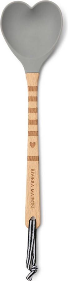 Riviera Maison Pollepel hout With Love Cooking Spoon Grijs