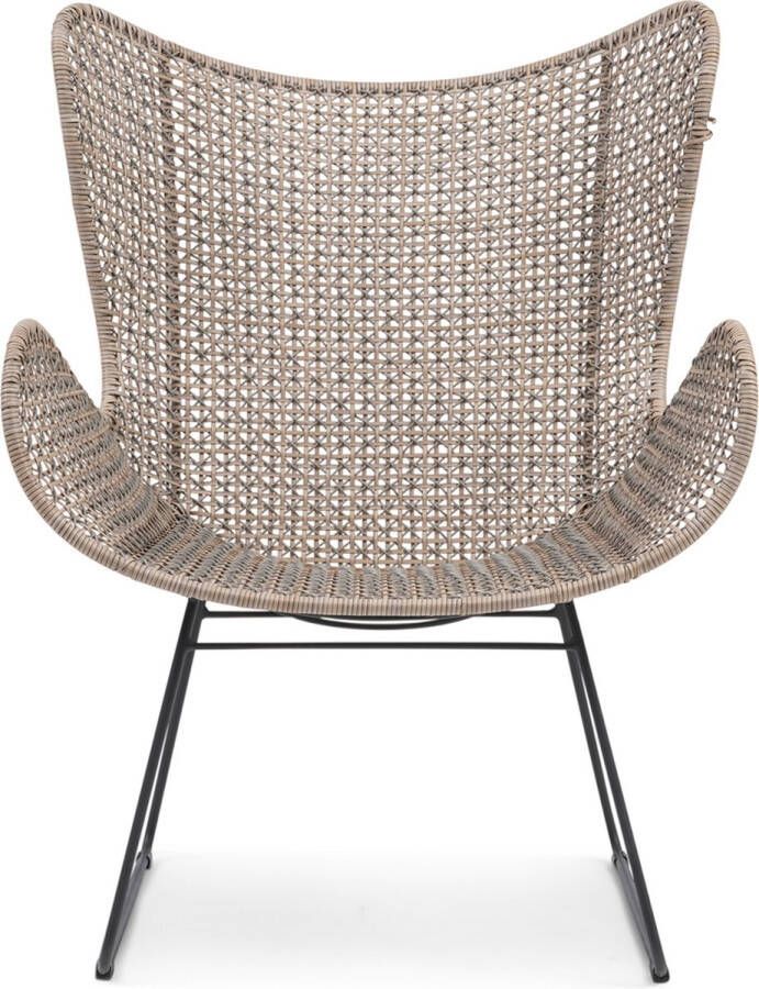 Riviera Maison Portofino Outd Butterfly Chair Gr Outdoor Wicker Aluminium Grafiet 80.0x86.0x104.0 cm