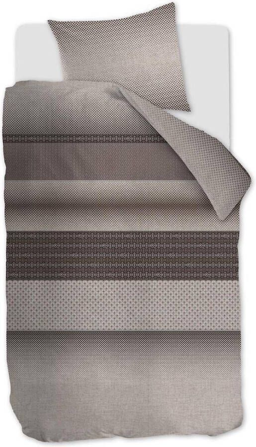De Vries Slaapcomfort Rivièra Maison Rivièra Maison Retrograde Dekbedovertrek 1-persoons (140x200 220 Cm + 1 Sloop) Katoen Bruin