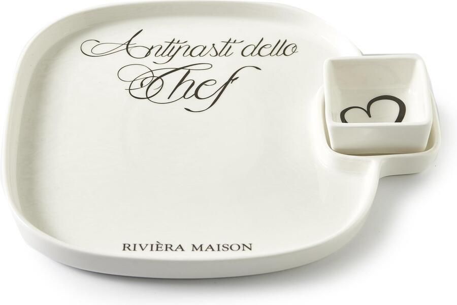 Riviera Maison Rivièra Maison Antipasti Dello Chef Plate Serveerschaal Wit