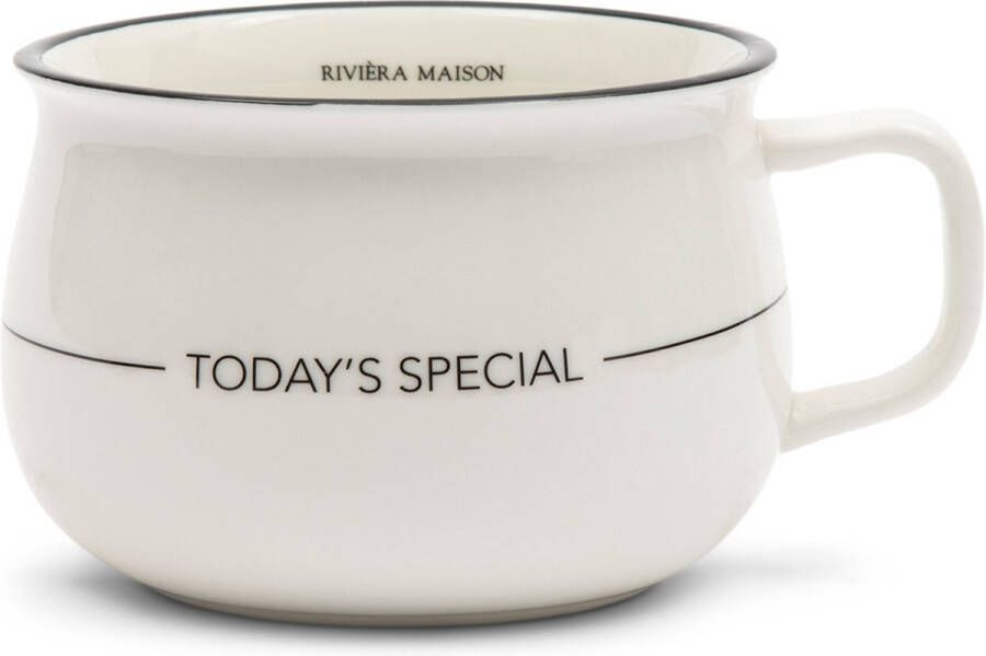 Riviera Maison Soepkom met Oor Today's Special Soup Bowl Wit