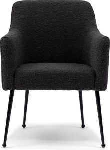 Riviera Maison Stoel Met Armleuning The Smith Dining Armchair Blauw Bouclé