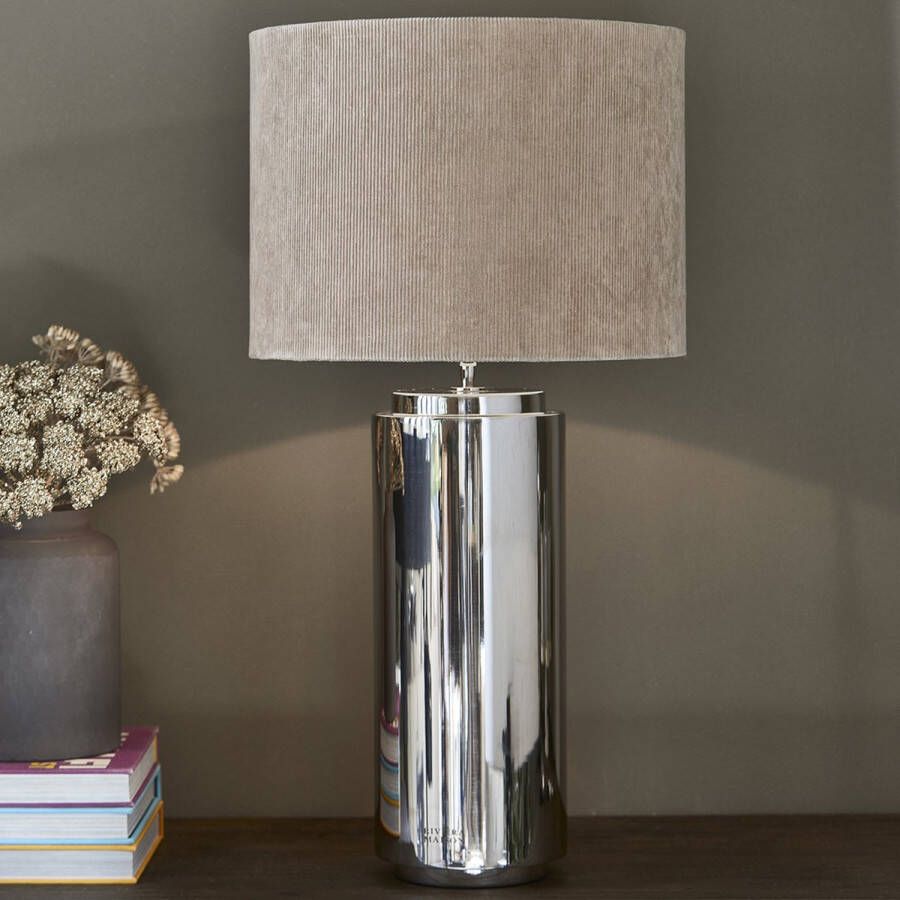 Riviera Maison Tafellamp Lampenvoet groot Decoratie lamp RM Bahloe Table Lamp Zilver Aluminium