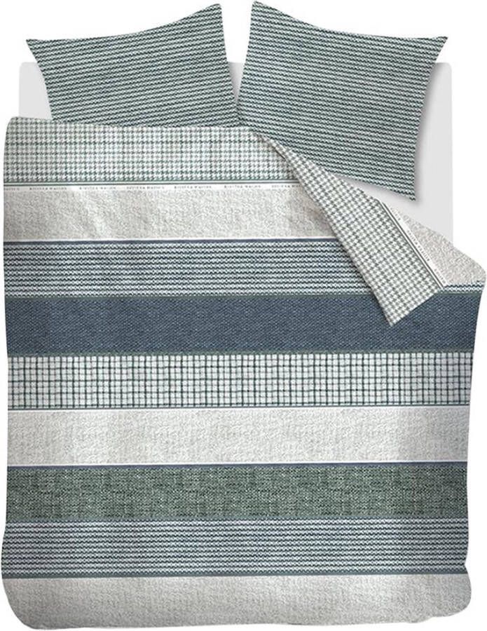 Riviera Maison Tailor dekbedovertrek Lits-Jumeaux XL 260x200 220 Groen