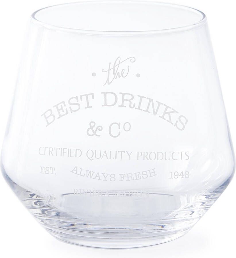 Riviera Maison The Best Drinks & Co Glass Waterglas Glas