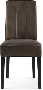 Rivièra Maison The Jade Dining Chair Vel III Anthra Stoel Polyester Rubberhout Antraciet