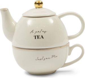 Riviera Maison Theepot 1 Liter RM Elegant Tea For One Wit