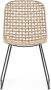 Riviera Maison Tuinstoel zonder armleuning Jakarta Outdoor Dining Chair All-Weather Twisted Wicker Iron Bruin - Thumbnail 1