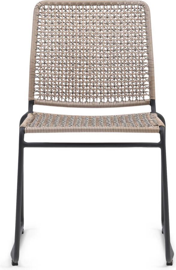 Riviera Maison Tuinstoelen Stapelbaar Portofino Outdoor Stackable Dining Chair Naturel Beige