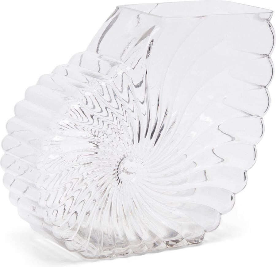 Riviera Maison vaas glas decoratieve bloemenvaas schelp RM Da Capo Shell Vase Transparant Glas