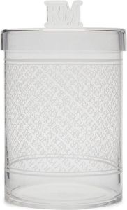 Riviera Maison Voorraad pot glas met deksel RM Monogram Storage Jar Transparant