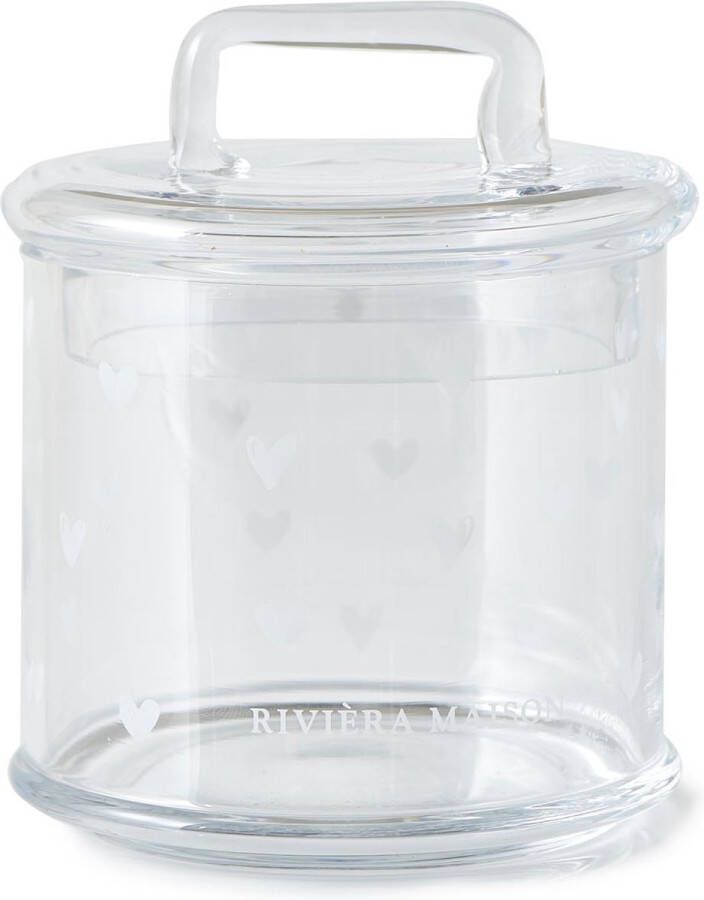 Riviera Maison Voorraadpotten Glas Met Deksel Lovely Heart Storage Jar Transparant 1 Stuks
