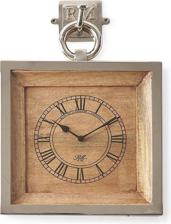Riviera Maison Watchmaker Clock Klok Bruin Aluminium