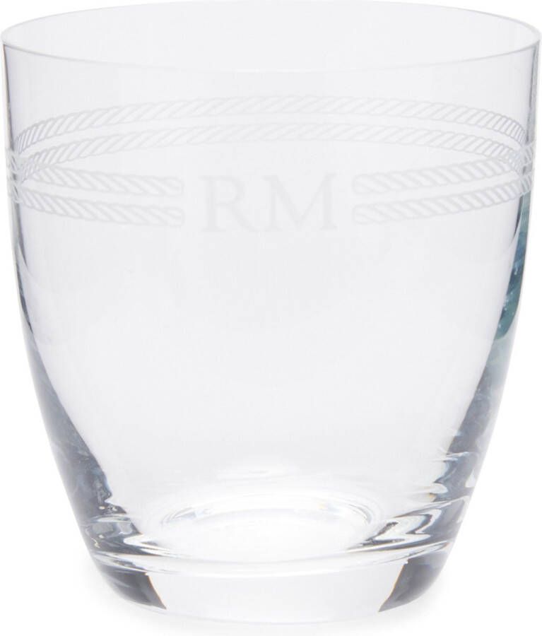 Riviera Maison waterglas gegraveerd RM logo RM Bellecôte Water Glass Transparant Glas 300 ML 1stuk