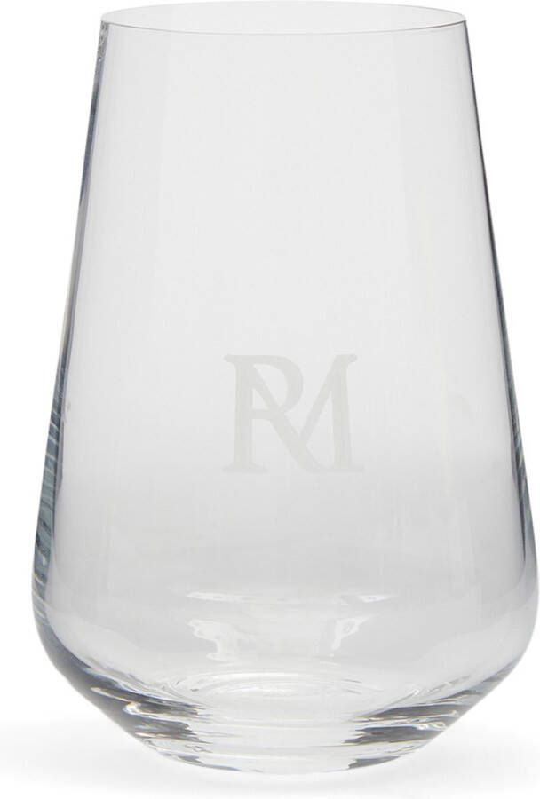Riviera Maison Waterglas RM Monogram Water Glass Transparant Maat M