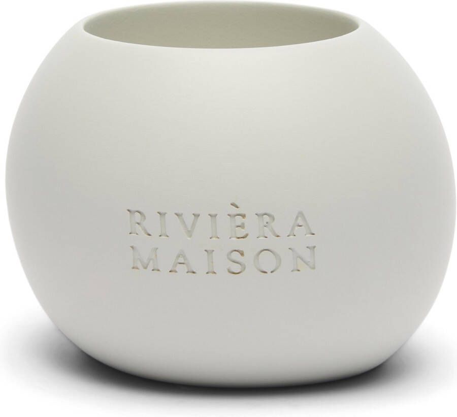 Riviera Maison Waxinelichthouder rond Theelichthouder RM Oriental Pearl Votive Mat Beige Polyresin Maat S
