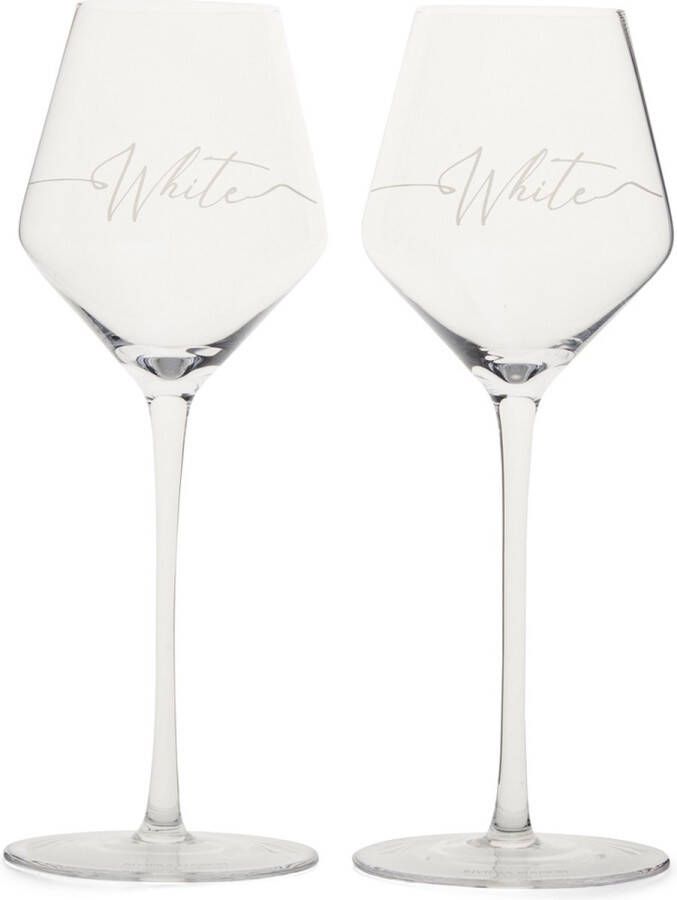 Riviera Maison Wijnglazen Witte Wijn RM White Wine Glass Transparant Set 2 Stuks