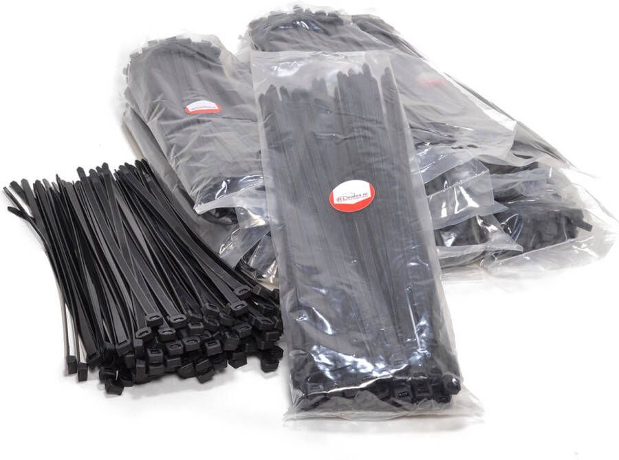 RL Sales Kabelbinders 7 6 x 370 mm doos 15 zakken zwart