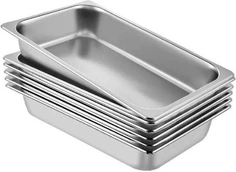 RM Enterprise Catering Schaal Serveerschaal Chafing Dish Bewaarbus Schaal Buffet Schaal Container 13L Roestvrij Staal 4 Stuks