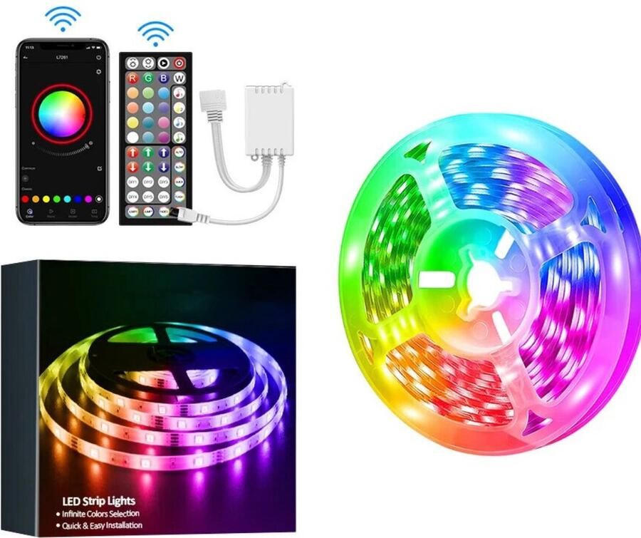 RM Enterprise Led Strip Led-Strips 20 Meter Met App Met Afstandsbediening