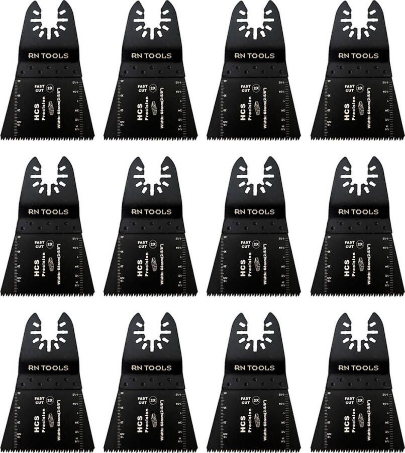 RNtools zaagbladen Wood & Plastic HCS 12 stuks geschikt voor de oscillerende Multitool (Fein)