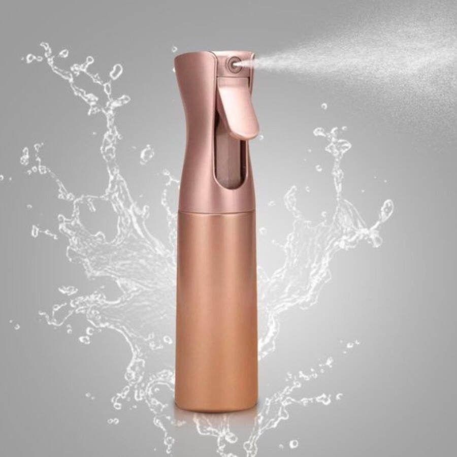 RNZV Mist Spray Bottle PRO 300ml Luxe Haarspray Motivatie nieuw design professionele Mist Verstuiver Haar Kappersspuit Waterspuit Verstuiver Waterspuit Haar Rose Goud
