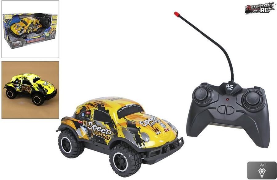 Roadstar Van Manen RC auto Speed Beetle met licht 17cm