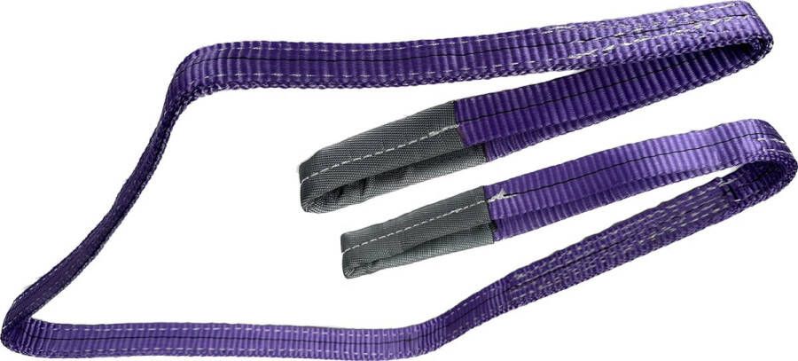 Roadtech 2 stuks polyester hijsband. Maximale belasting: 1 ton. Lengte: 2 meter. Paars