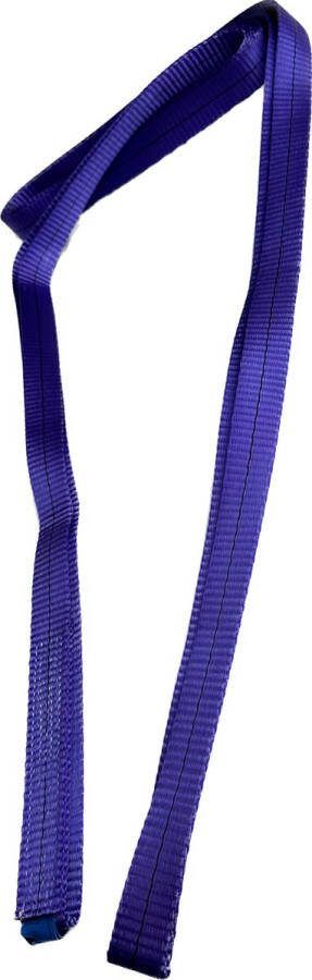 Roadtech 2 stuks polyester rondstrop. Eindloze platte hijsband. Maximale belasting: 1 ton. Werkende lengte: 3 meter. (Omtrek lengte: 6 meter.) Paars