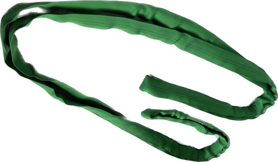 Roadtech 2 stuks polyester rondstrop. Hijsband. Maximale belasting: 2 ton. Werkende lengte: 3 meter. (Omtrek lengte: 6 meter.) Groen
