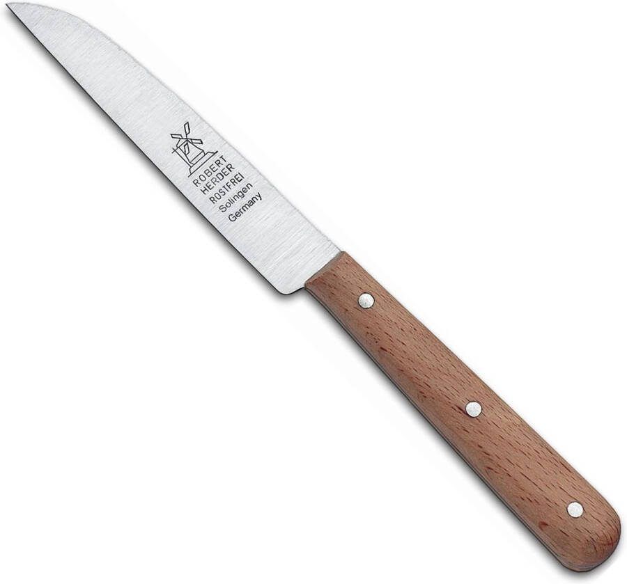 Robert Herder Molenmes Aardappelmesje Klassiker RVS Recht Lemmet 85 mm Heft Beukenhout