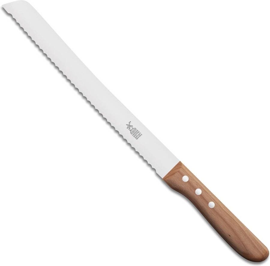 Robert Herder Broodmes met Golf RVS Handgeslepen Lemmet 26 cm Heft Kersenhout