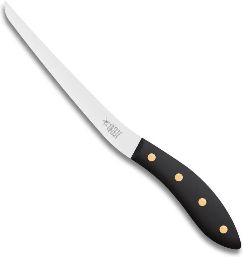 Robert Herder Fileermes SeaKnives Edwin Vinke's Flexibel RVS Lemmet 170 mm Heft POM Zwart